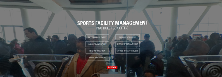 screenshot of the Sports Facility Management PNC Ticket Box Office virtual reality tour.