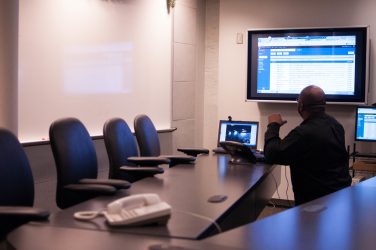 Picture of a man in a conference room