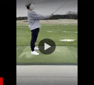 Screenshot of golf swing video.